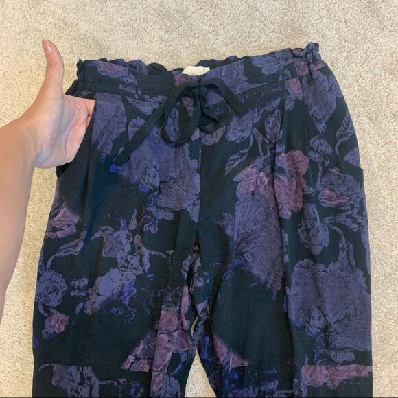 Aritzia Wilfred Marais floral pants black purple Sz S🔥 - Picture 5 of 12